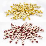 Woofy Dog Spiral munchy Rawhide chew Stick | 500gm Chicken Flavour + 500gm Mutton Flavour | Chicken and Mutton Flavours Twisted Sticks for Puppies and Dogs - Pack of 1Kg - Image 2