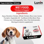 Luvin Wet Dog Food | Chicken & Veggies | Puppy & Adult Dog 1.5 Kgs (300gms x 5) - Image 6