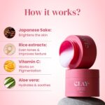 Clayco. Rice & Sake Sleep Mask 50 Ml | Face Mask For Glowing Skin | Night Cream For Glass skin | Japanese Skincare Routine | Sulphate Free & Vegan - Image 4
