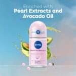 NIVEA Pearl and Beauty 50ml Deo Underarm Roll On | With Pearl Extracts & Avocado Oil | 72 H Long Lasting Floral Scent | 0% Alcohol and Dermat Approved | For Women - Image 8