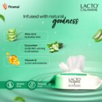 Lacto Calamine Daily Cleansing Face Wipes 25N Each - Pack of 2 | Makeup Remover Wipes | Wet Tissue for Face with Aloe Vera, Cucumber & Vitamin E | Wet Wipes for Women & Men | Paraben & Alcohol Free - Image 4