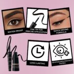 INSIGHT No Smudge Eyeliner - Black | Intense Matte Finish | Quick Drying |Smooth Application | Waterproof | Smudgeproof, 4 ml - Image 5