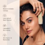 Swiss Beauty High Performance Foundation | Water-Resistant | Medium To Buildable Coverage Liquid Dewy Finish | Lightweight | Easy To Blend | With Vitamin C & Niacinamide | 03 Natural Beige, 55G - Image 3