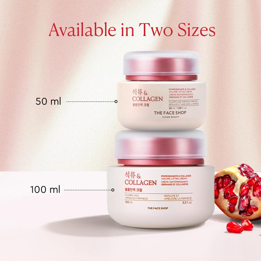 The Face Shop Collagen & Pomegranate Anti-Aging Face Cream | With 10% Marine Collagen & Pomegranate Extracts | Reduces Wrinkles, Firms Skin | For All Skin Types, 50ml - Image 7