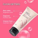 The Face Shop Rice Water Bright Foaming Face Wash 100ml | Face Wash for Glowing Skin | Cleanser for Uneven Skin Tone | Korean Skin Care, For Oily skin - Image 5