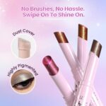 Swiss Beauty Jelly Verse Eyeshadow Glow Stick | Rich Colour Payoff | Crease-Proof | Sparkling Shine | 6 Stellar Shades | Shade- 3. Solar Flash, 3g - Image 4