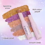 Swiss Beauty Jelly Verse Eyeshadow Glow Stick | Rich Colour Payoff | Crease-Proof | Sparkling Shine | 6 Stellar Shades | Shade- 3. Solar Flash, 3g - Image 5