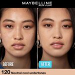 Maybelline New York Liquid Foundation,Medium Oily Matte Finish, With SPF, Absorbs Oil, Fit Me Matte + Poreless, 120 Classic Ivory, 30ml - Image 4