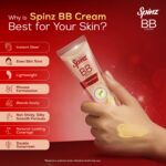 Spinz BB Cream | Instant Glow, Even Skin Tone & Natural Coverage | Lightweight, Non-Sticky Mousse Formula | With Vitamin E and Double Sunscreen Protection (29g) - Image 4