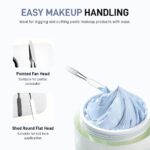 Makeup Mixing Palette, Stainless Steel Makeup Palette, Cosmetic Palette with Spatula Tool Beauty Product Mixing Palette Professional Cosmetic Mixing Makeup Palette - Image 6