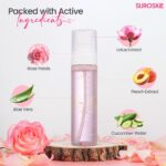 Suroskie Roses Glass Skin Mist 100Ml | 2 In 1 Face Toner + Makeup Setting Spray | Rose Water For Face With Aloe Vera & Lotus | Toner For Glowing & Hydrating Skin | All Skin Types | For Men & Women - Image 4