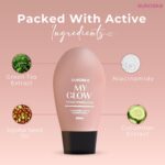 Suroskie My Glow All-In-One Tinted Sunscreen Spf 30 Moisturizer 60 Ml Light Shade | Natural Glowy Finish | Intense Hydration & Uva/Uvb Protection | Sweat Resistant | Niacinamide Cream For Men & Women - Image 3
