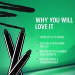 Lakme Eyeconic Insta Cool Kajal|| Black|| Cooling Kohl Liner with Cucumber|| Twist Up Pencil - Waterproof|| Smudge Proof & Long Lasting Eye Makeup|| 0.35 g - Image 4