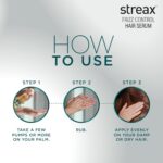 Streax Frizz Control Hair Serum for Dry Frizzy Hair- 100 ml, 72hrs Frizz Free Hair, For Women & Men, With Bio – Elixir, 84% Frizz Reduction & 11X smoothness - Image 5