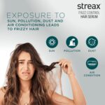 Streax Frizz Control Hair Serum for Dry Frizzy Hair- 100 ml, 72hrs Frizz Free Hair, For Women & Men, With Bio – Elixir, 84% Frizz Reduction & 11X smoothness - Image 7
