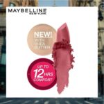 Maybelline New York Color Sensational Creamy Matte Lipstick lasts up to 12 Hours, Hydrate Lips, Rich Creamy Lipstick with Shea Butter, Available in 42 Shades - Touch of Spice, 3.9g - Image 3