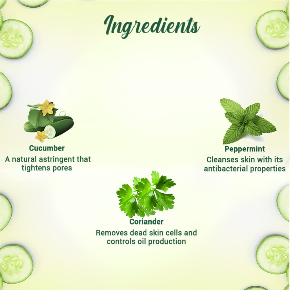 Biotique Cucumber Pore Tightening Toner| Ayurvedic and Organically Pure| Maintains Skin’s Natural pH |100% Botanical Extracts| Suitable for Normal & Oily Skin Types| 120mL - Image 4