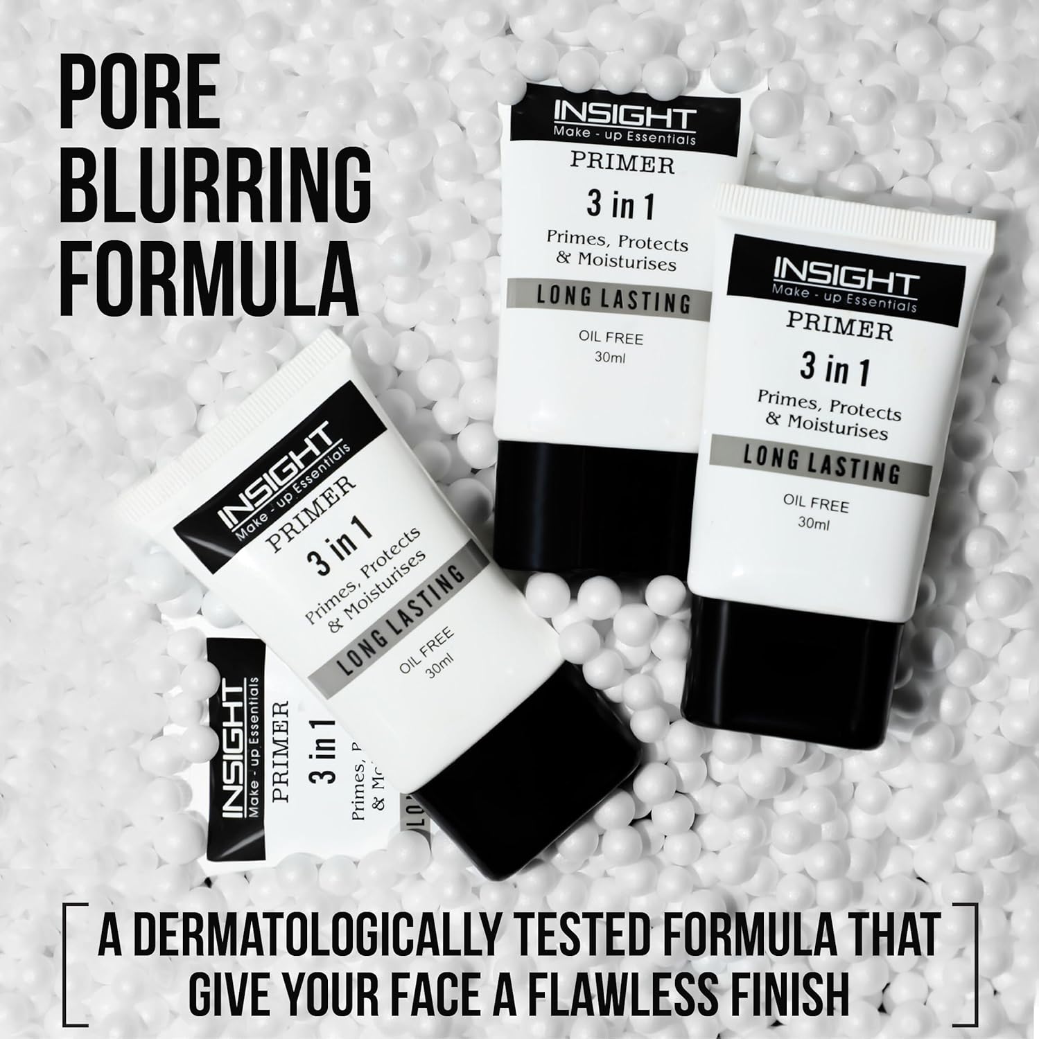 INSIGHT 3-in-1 Primer | Matte Finish | Primes, Protects & Moisturizes | Oil-Free with Pore Blurring | Long-Lasting Formula | For All Skin Types | 30ml - Image 3