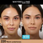 Maybelline New York Liquid Foundation, Matte Finish, With SPF, Absorbs Oil, Fit Me Matte + Poreless, 220 Natural Beige, 30ml - Image 10