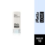 Blue Heaven Matte Love Mini Lipsticks pack of 10 | Long Lasting, Hydrating & Moisturizing Mini Roll on Lipsticks for Women | Soft-Matte Finish | 13g - Image 4