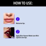 Blue Heaven Matte Love Mini Lipsticks pack of 10 | Long Lasting, Hydrating & Moisturizing Mini Roll on Lipsticks for Women | Soft-Matte Finish | 13g - Image 9