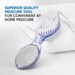 VEGA 4 in 1 Feet Pedicure Tools with Foot Scrubber, Pumice Stone, Foot Rasp and Black Emery for Home Foot Care, Soft Care | Foot File Callus Remover - Multi Purpose Pedicure & Manicure Tool, (PD-02) - Image 5