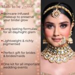 Just Herbs Wedding Kit Glam Essentials With Matte Lipstick|Lip & Cheek Tint|Strobe Cream|Kajal|Sindoor|Eyeshadow Palette|Nail Paint|Serum Foundation|Blush Drops Makeup Kit For Women (Pack Of 9) - Image 4