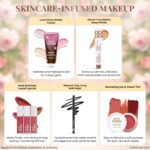Just Herbs Wedding Kit Glam Essentials With Matte Lipstick|Lip & Cheek Tint|Strobe Cream|Kajal|Sindoor|Eyeshadow Palette|Nail Paint|Serum Foundation|Blush Drops Makeup Kit For Women (Pack Of 9) - Image 5