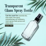 nsb herbals 100 ml Refillable Clear Fine Mist Spray Glass Bottles With Spray Pump For Uses For Diy Perfume, Essential Oils, Blends, Aromatic Water, Beauty Products (1) - Image 7