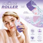 XML Ice Face Roller Silicone Facial Cube for Eyes Neck Massage Remove Dark Circle Pore Shrink Face Skin Care Ice Pack Mould for Knee,Back Pain Relief,Injuries Beauty Tools (Multicolour) - Image 5
