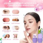 XML Ice Face Roller Silicone Facial Cube for Eyes Neck Massage Remove Dark Circle Pore Shrink Face Skin Care Ice Pack Mould for Knee,Back Pain Relief,Injuries Beauty Tools (Multicolour) - Image 6