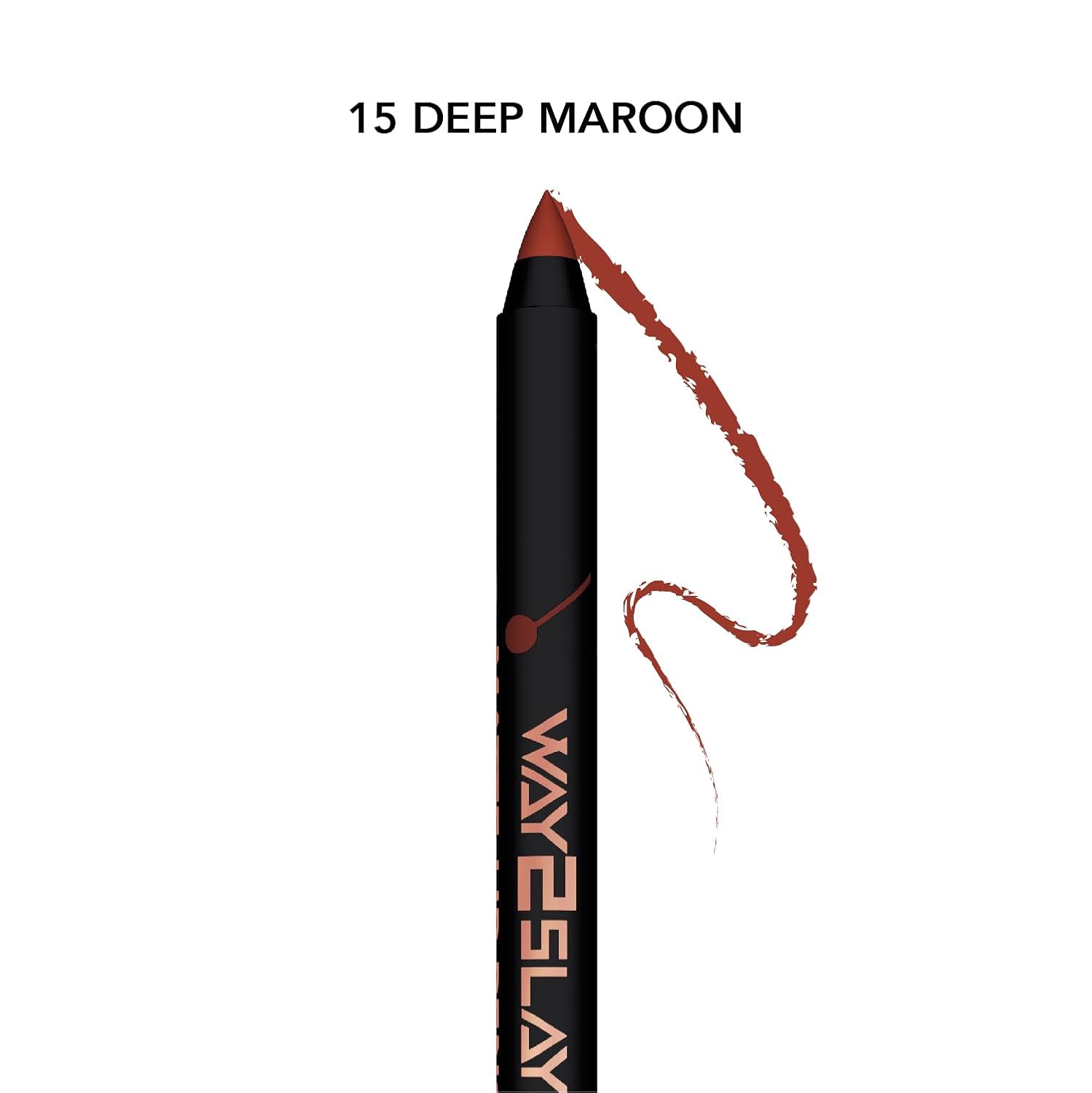 MARY JO K Matte Lip Pencil | Bold Definition | Creamy Matte Formula | Intense Color Payoff | Long-Lasting Wear | Precision Tip | Castor Oil | 1.5g | 15 Deep Maroon - Image 3