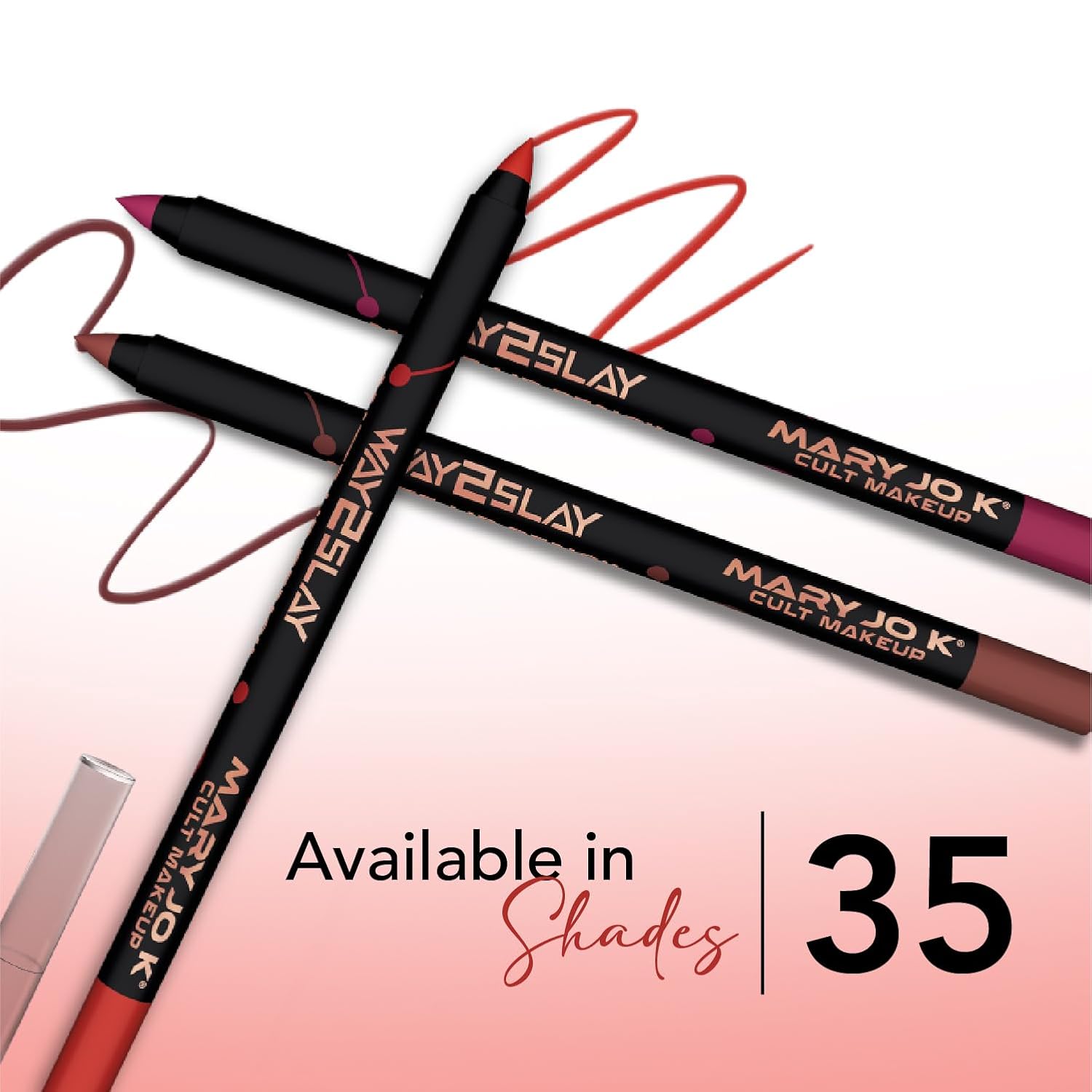MARY JO K Matte Lip Pencil | Bold Definition | Creamy Matte Formula | Intense Color Payoff | Long-Lasting Wear | Precision Tip | Castor Oil | 1.5g | 15 Deep Maroon - Image 6