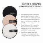Swiss Beauty Soft & Gentle Cleansing Reusable Makeup Remover Pad| Easily Removes Stubborn Face & Eye Makeup | Pack of 1 | 8gm | Shade-2 - Image 5