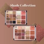 Lakyou Beauty More 18 in 1 Eyeshadow Pallet for Glamorous Eye Makeup | Blush Bloom & Highlighter | Water resistance | Long Lasting Blendable Formula | Colorful Powder Kit for Face Makeup Kit - 56g - Image 4