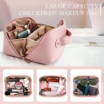 Leather Toiletry Bag (White & Pink) - Image 7