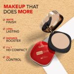 Glam21 Halo Glow 2-in-1 HD Compact | Matte & Shimmer Shades | Velvet Matte & Soft Glow Shimmer | Oil Control, Brightening & Radiant Finish | Enriched with Vitamin E |18gm,Soft Almond - Image 3