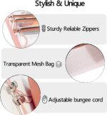 INOVERA (LABEL) Nylon Roll Up Foldable Casual Cosmetic Makeup Kit Storage Organizer Cosmetic Bag (Rose Gold), 52.5 x 21.5 x 5 Centimeters - Image 4