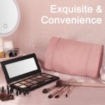 INOVERA (LABEL) Nylon Roll Up Foldable Casual Cosmetic Makeup Kit Storage Organizer Cosmetic Bag (Rose Gold), 52.5 x 21.5 x 5 Centimeters - Image 6