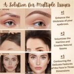 HUDA GIRL Dual Color 2in1 Hairline Powder & Eyebrow Filler for Women, Instant Hair Touch Up & Eyebrow Shaper Kit including Brow Stick Black & Brown with Razor, 2pcs Brush & 3 Brow Stencils - Image 6