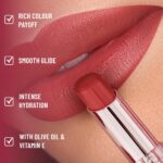 Swiss Beauty Pure Lustre Lipstick | High Shine Finish | Smooth Glide | With Olive Oil & Vitamin E | Hydrating | Shade- Salty Pink, 3.8gm - Image 4