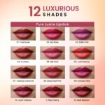 Swiss Beauty Pure Lustre Lipstick | High Shine Finish | Smooth Glide | With Olive Oil & Vitamin E | Hydrating | Shade- Salty Pink, 3.8gm - Image 5