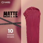 MARS Matte Muse Mousse Lipstick (3ml) (10-WINNER WOMEN) with Doe-Foot Applicator | Highly Pigmented | Smooth Texture | Hydrating Formula | Blurry Lips Effect - Image 5