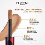 L'Oreal Paris Infallible Full Coverage Concealer, High Cover, Longwear, Waterproof Formula, For Undereye Circles and Blemishes, For Highlighting and Contouring, Shade: 312, 10g - Image 5