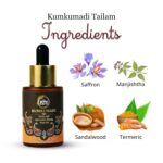 The Indie Earth Kumkumadi Tailam 30 ml | An Ayurvedic Beauty Face Oil | Miraculous Beauty Night Serum for Brighter, Glowing & Younger Looking Skin with Turmeric, Saffron, Blue Lotus & Indian Lotus - Image 3