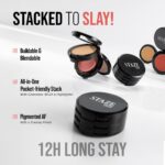Staze Triple Treat Stacked Face Palette | 3-in-1 Concealer, Blush & Highlighter | Cream Based Formula | Full Face Makeup Kit | Travel friendly | Easy to Carry | 01 Main Character - Image 3