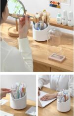 FABSKIN Makeup Organizer Stand | 360° Rotating Makeup Brush Holder | Make Up Organiser | Cosmetic Organizer Shelf - Image 3
