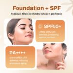 MARS SPF50 PA++++ High Coverage Foundation (25ml) (03-NATURAL BEIGE) | Blemish Free & Blendable Makeup | For All Skin Type | IN-VIVO Tested with 5 Star UVA+UVB Protection Boots Rating - Image 4