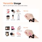 Gleva 2 Pcs Powder Puff Soft Face Makeup Sponge, Loose powder Foundation Blending Sponges Set, Contouring, Wedge Triangle Shape Mineral Cosmetic Wet & Dry Tool Washable Reusable (Black) - Image 7