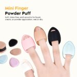 Gleva Mini Finger Puffs 6 pcs Finger Triangle Makeup Puff, Blender Sponge, Soft Cosmetic Finger Mini Powder Puff, Perfect for Foundation, BB Cushion, Cream, Concealer & Powder - Image 3